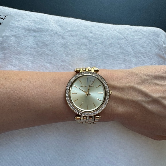 Michael Kors Darci Round Gold-Tone Watch - Picture 10 of 10